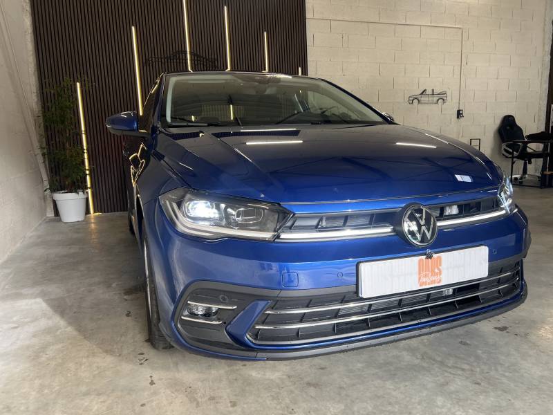 Volkswagen Polo bleu 1.0 TSI bleu avec 95ch Lounge neuve avec boite automatique sur Toulouse et alentours